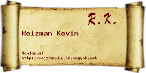 Reizman Kevin névjegykártya